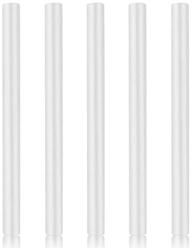 5 Stück runder Siegellack mehrfarbiger Wachsstift Schmelzwachspistole Stempel Wachsstift für Party Postkarte Einladung Dekoration Wachsstift-weiß