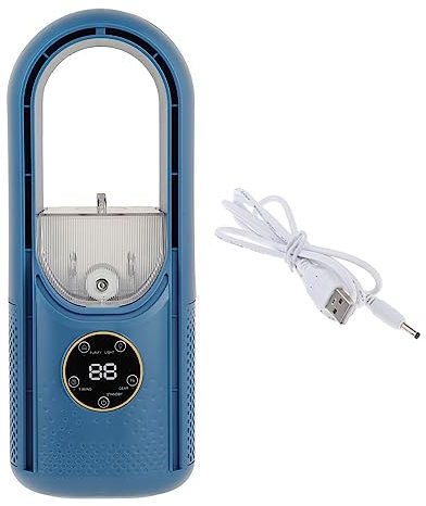 Ronyme Aire Acondicionado portátil Ventilador de Escritorio Personal para el hogar con Temporizador 6H Ventilador de refrigeración para Sala de Estar, Azul 12x30cm