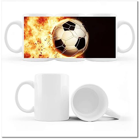 Kaffee Tee Tasse Tasse mit Fotokugel auf Feuer Flammen Nr. H10082M_Cup