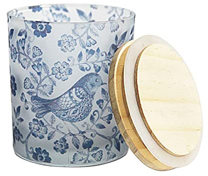 Kerzenhalterhalter Retro Muster Glas Kerzenhalter mit Deckel Tasse Romantische Aroma Kerze Halter Esstisch Kerzenhalter Familie Restaurant Dekoration Kandelaber (Color : A)