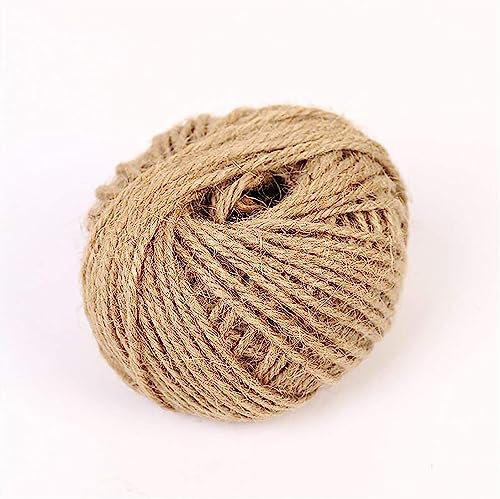 Cuerda for decorar, cuerda de yute natural, cuerda de cáñamo, embalaje de regalo, suministros for fiestas de eventos navideños, cordón de yute de arpillera natural, 10 m/50 m/100 m, cuerda de embalaje