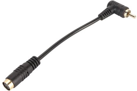 Goshyda 4pin Video Female to 90 Degree RCA Male Cable, Mini Din 4 Pin to RCA Composite Stereo Audio Connector Adapter Extension Cable, for PC TV CCTV