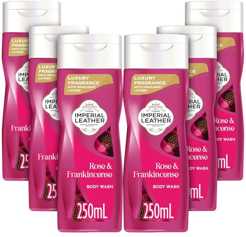 Imperial Leather Rose & Frankincense Body Wash Shower Gel | Signature Oil Blend | Luxurious Floral & Woody Fragrance | Creamy Lather & Gentle Cleanse | Pack of 6 x 250ml