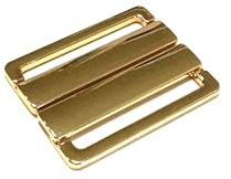 Bikiniverschluss Metall gold 30 mm für Stoffbreite 30mm