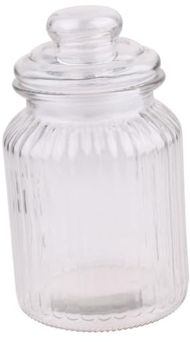 PRETYZOOM Tarro 950 Ml de Cristal Hermético para Almacenar Alimentos | Vidrio, 950ml de Capacidad, Sellado contra Humedad y Polvo, Apto para Cocina y Refrigerador
