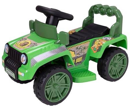 EVO Electric Ride On 4x4 Dinosaur Truck | Electric Jurassic Dino Vehicle | 6V Battery Powered Kids Motorised Toy Vehicle Ride On | Pedal Driven Quad Bike With Footrests | 2+