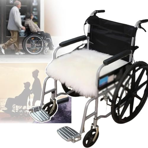 Plüsch-Rollstuhlkissen, Quadratischer Rollstuhlsitzbezug (45 Cm/50 cm), Superweiches Kissen, Für Elektrischen/manuellen Rollstuhl, Warm Im Winter,50×50cm,B