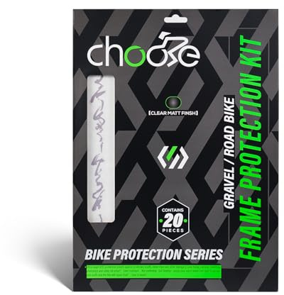 Chooee Rennrad/Gravel Fahrrad Rahmenschutzfolie,20 Stück Fahrrad Aufkleber Rahmen Set für Ober und Unterrohr, Hinterrad Ober und Untergabel,(Schwarz/Transparent)
