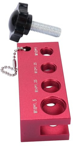 KENANLAN Easy Zündkerzenspaltanpassungswerkzeug, Aluminiummaterial, Genaue Einstellung für 10 Mm, 12 Mm, 14 Mm, 16 Mm Zündkerzen, Geeignet für die Meisten Größen Geeignet (Rot)