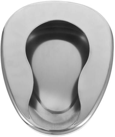 Beaupretty Padella in Metallo Resistente Per Adulti e Donne Anziane, Urinale Portatile Da Letto Senza Coperchio, Bagno Portatile Per Pazienti Costretti a Letto e Uso Notturno