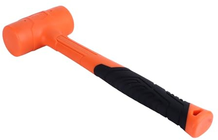 SEAFRONT 2lb Rubber Hammer, Non Rebounding Hard Skin Portable Hammer Tool for Installation Knocking, Suitable for Different Tasks