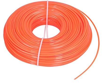 Aoaoy Trimmerschnur, 2,4 mm, quadratisch, Nylonschnur, Benzin-Freischneider, Ersatzteil, 100 m