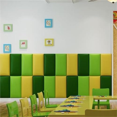 Tophacker Peel and Stick Headboard Upholstered Wall Panels for Twin, Queen and King 3D Anti Collision Wall Panel Reusable and Removable Padded Wall Panel for Bedroom