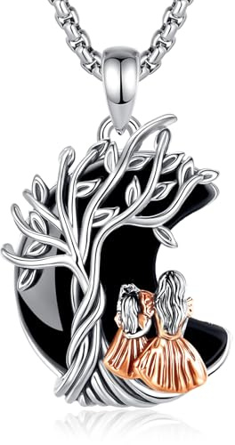 INFUSEU Regalo Mamma Collana, Mamma E Figlia Cuore Gioielli L'albero della vita Ciondolo Chiama Regalo Per La Festa Della Mammas