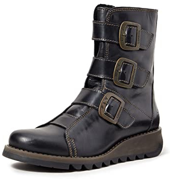 Fly London Women's SCOP110FLY Biker Boots,BLACK,6 UK