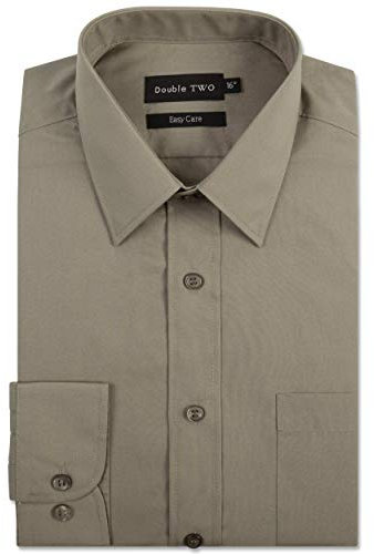 Double Two Men's Lichen Green Classic Cotton Blend Shirt