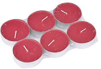 Lot de 6 bougies maxi chauffe plat Fruits rouges