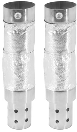 HDBUBALUS Motorcycle Quiet Baffle Noise Eliminator Universal Fit for 2 Inch Exhaust Systems 1 Pair