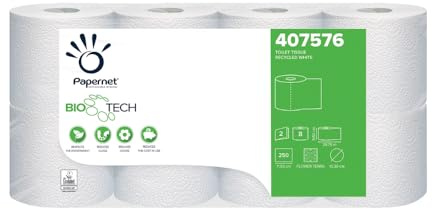 Papernet 407576 camping toalettpapper 2 lager, camping toalettpapper för kemisk toalett båt husbil storlek 64 rullar