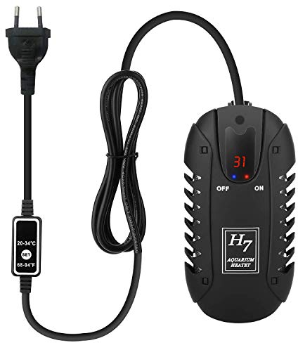 Yangers Réchauffeur Aquarium 100W, Chauffage Automatique Aquarium Intelligent Thermostat avec Affichage Numérique Température Chauffage Poisson 100l pour Tortues