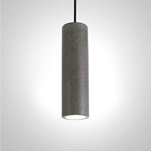 Paco Home Luminaria Suspendida, GU10, Lámpara Para Salón, Comedor Y Cocina De Altura Ajustable, Color: Hormigón-Arena-Negro, Bombilla: Sin bombillas