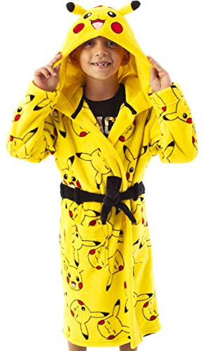 Pokemon Dressing Kleid Jungen Mädchen Pikachu Kids Pocket Bademantel
