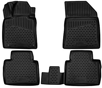 Element Paßform Passgenaue Fußmatten für Peugeot 508 II Kombi 2 508 2019-3D-Hoher Rand Gummimatten, Schwarz