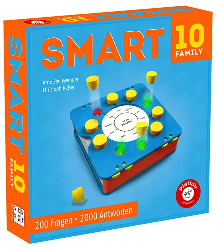 Piatnik PIA07188 Smart 10 Family | Das revolutionäre Alleswisser Brettspiel I besonderen Art Quizspiele, Bunt