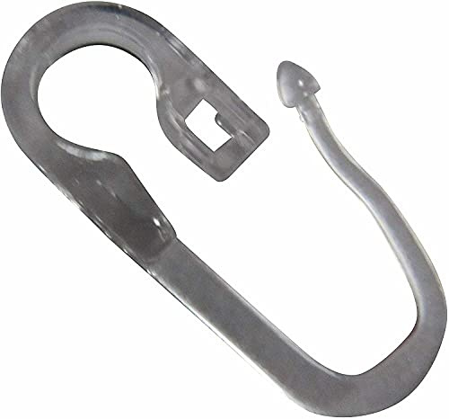 rewagi 10 Stück Gardinenhaken, Überklipshaken, geschlossen weiß, schwarz, transparent - Öse 7mm (transparent)