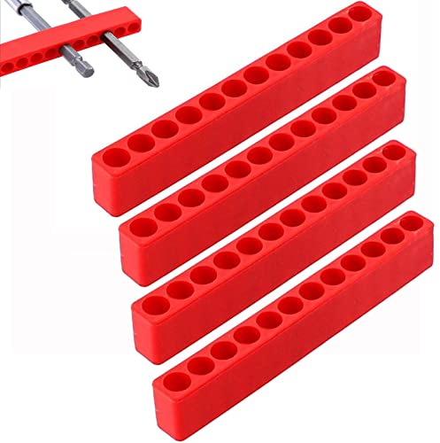 Uadme Porta Puntas, 5 Piezas Organizador de Brocas, Tira de Almacenamiento de Broca, Soporte Destornilladores 12 Agujeros, para Destornilladores, Brocas y Llaves