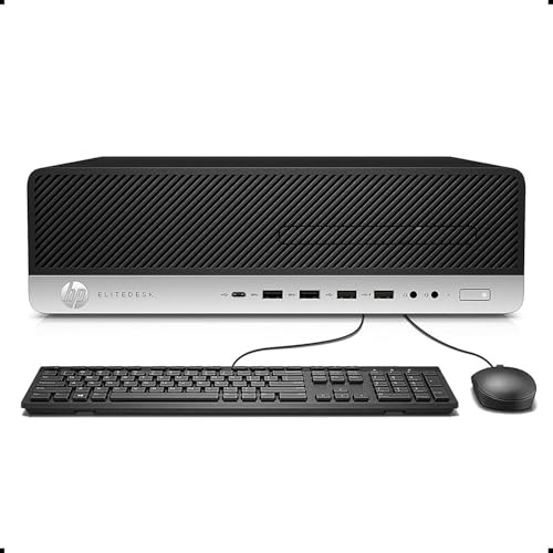 HP EliteDesk 800 G4 3.2 GHz 8th gen Intel® Core i7 i7-8700 Black, Silver SFF PC EliteDesk 800 G4, 3.2 GHz, 8th gen Intel® Core i7, 8 GB, 256 GB, DVD±RW, Windows 11 Pro (Renewed)