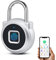 Candado de huellas dactilares, Eseesmart candado Bluetooth, candado para uso al aire libre, bloqueo táctil inteligente de carga USB, para cobertizo puerta de cerca, gimnasio, caja herramientas