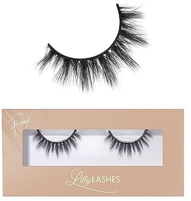 Lilly Lashes Everyday Miami Natural Lashes, Faux Mink Natural Eyelashes, False Eyelashes Everyday Use, Individual Lashes Reusable up to 20x, No Lash Glue Included (13mm)