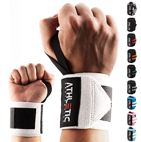 ATHLETIC AESTHETICS Handgelenk Bandagen Fitness - Wrist Wrap (45 cm im Paar) Handgelenkbandage für Krafttraining, Fitness, Bodybuilding, Crossfit - Handgelenkstütze