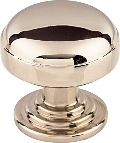 Top Knobs Ellis 1 1/4 Length Mushroom Cabinet Knob Polished Nickel TK3000PN