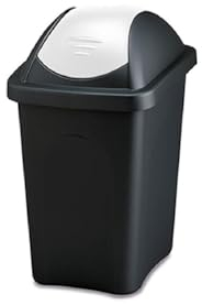 La zappa Bidone Multipat per immondizia con coperchio basculante (30 lt - 29 x 39 x h 50 cm, Bianco)