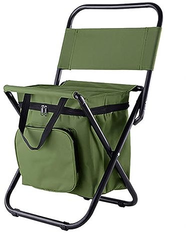 EvAnem Sillas Plegables Acampar Al Aire Libre, Soporta hasta 220 Libras, con Aislamiento Bolsa Hielo, Sillas Pesca Tubos Acero Grueso, Césped, Picnic, Deportes, Caravana, Barbacoa, Pesca