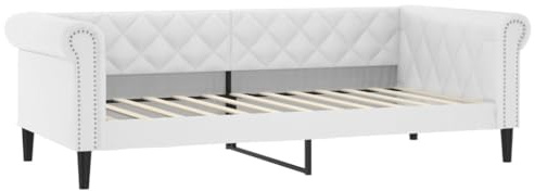 vidaXL Tagesbett Weiß 100x200 cm Kunstleder