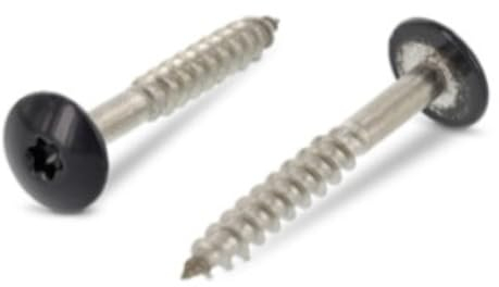 Trespo Wood Screws 4.8 x 50 mm Pack of 25 Stainless Steel A2 / V2A - Round-Headed Wood Screws with Hexalobular Socket - Rustproof - Powder Coated RAL 7016 Anthracite Grey
