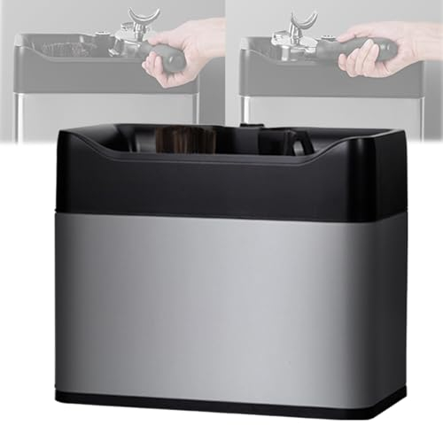 QUTBAG Electric Portafilter Cleaning Machine, Knock Box Coffee Portafilter Cleaner, 340rpm Coffee Portafilter Cleaning Brush with 2 Scrapers & 1 Brush for Coffee Ground Disposal A