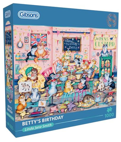 Gibsons 1000 Piece Cat Puzzle - Sustainable Jigsaw Made from 100% Recycled Board for Adults