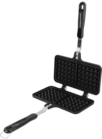 Gaufrier à Double Tête, Plaques Antiadhésives, Aluminium Antiadhésif, Chauffage Uniforme, Poignées Froides au Toucher, Plat de Cuisson à Gaufres pour le Petit-déjeuner