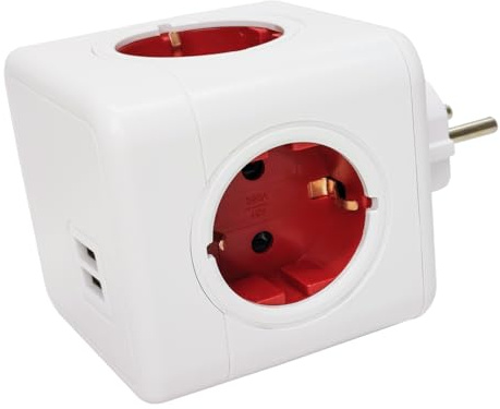 LED ATOMANT Cubo Enchufe USB 16A 4 Tomas CA y 2 USB 3.0