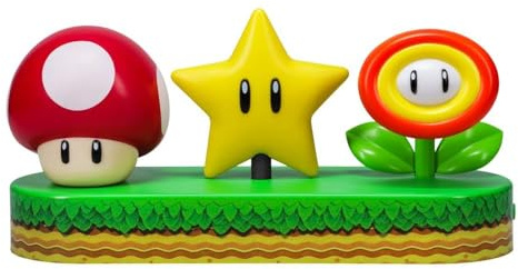Paladone Super Mario Icon Light - Lampada da scrivania con licenza ufficiale Mario Brothers, decorazione per sala giochi e merchandising per ragazzi e ragazze, accessorio regalo per camera da letto