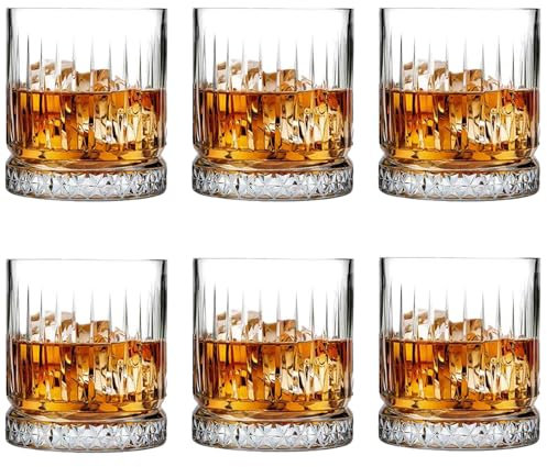 BEVKAF Highball - Juego de 6 vasos de cristal, 210 ml, vasos de cristal, vasos Highball, colección Florence, aptos para lavavajillas