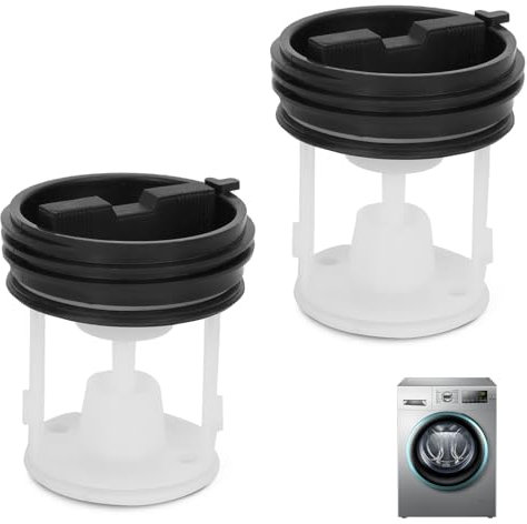 2 PCS Flusensieb Sieb Flusensiebeinsatz Ersatz kompatibel mit Bauknecht Whirlpool 481248058385 Indesit C00312342, Langlebiges, effektives Flusenfiltereinsatz zur Verlängerung der Lebensdauer der Gerät