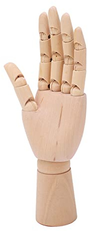 Holz Mannequin Hand, Künstler Handmodell, Flexible Gelenke Finger Schaufensterpuppen Hand üben Hand für Wohndekorationen, Skizzieren, Zeichnen, (18 cm große Holzhand (Linke Hand