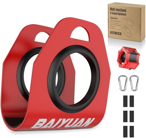 Home Gym Clips, Convert Dumbbells to Barbell, Turn Bars into Landmines, T-Bar Row with Any Grip, Hook Dumbbells on Dip Belts, Versatile Weightlifting Accessory for Olympic