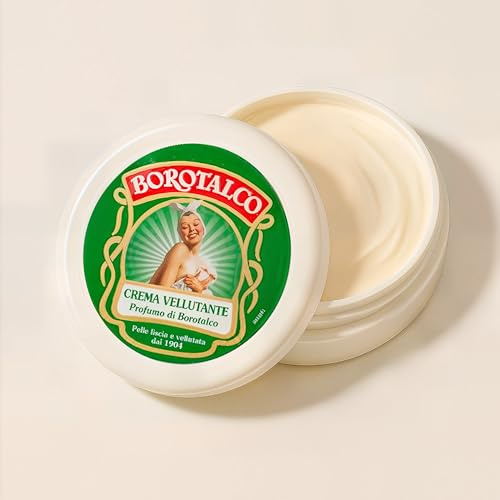 Crème veloutée parfum talc italien vintage – peau douce & nourrie – soin corps hydratant sans parabènes, 150 ml