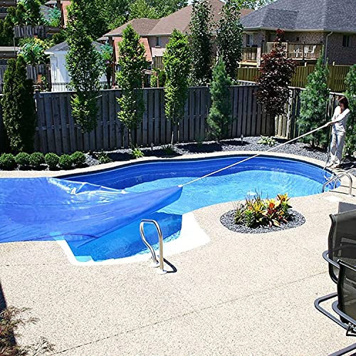 Copertura solare rettangolare per piscina, 4 m x 6 m, coperta a bolle con occhielli per piscine fuori terra e gonfiabili, isolamento termico e protezione estiva per vasca idromassaggio